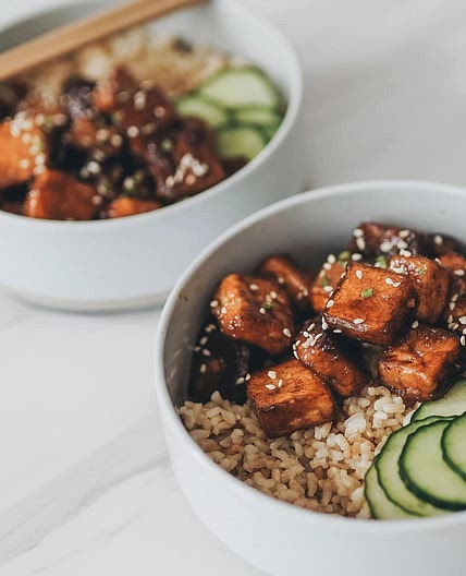 Teriyaki Tofu Rice Bowl