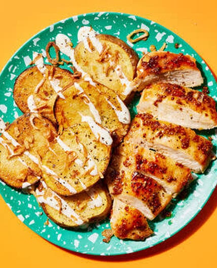 Honey Mustard Chicken with Ranch Cottage Fries