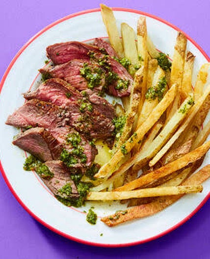 Chimichurri Steak with Oven Fries