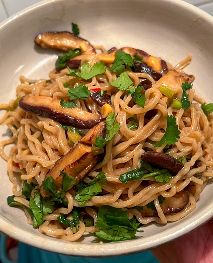 Ramen Noodles with Mushrooms, Chiles, and Lime