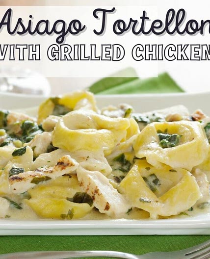 Asiago Tortelloni Alfredo with Grilled Chicken