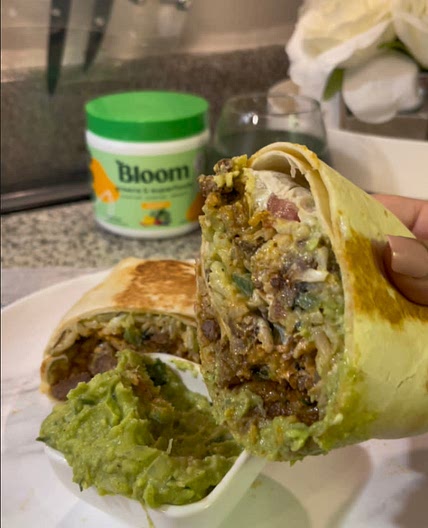 Homemade Chipotle burrito 