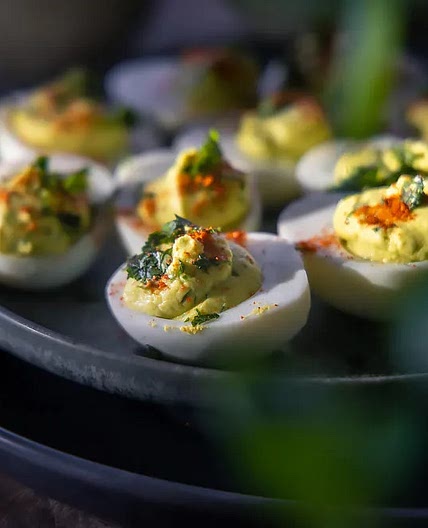 Keto Avocado Deviled Eggs