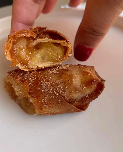 Apple pie egg rolls