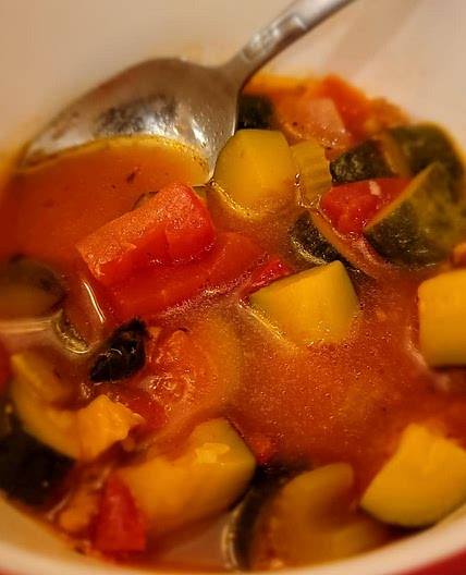 Healthy Zucchini Tomato Italian Sausage Soup