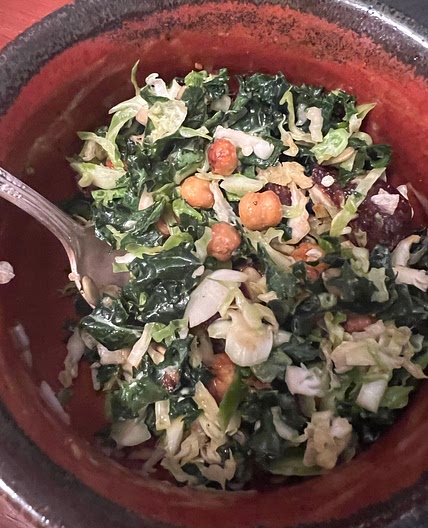 Roasted beet and kale salad