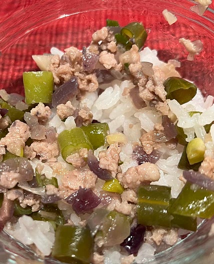 Pork green beans stir fry for babies 