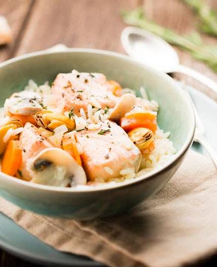 Blanquette de saumon romarin