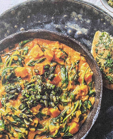 Indiase dahl met zoete aardappel