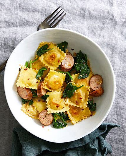 CHICKEN SAUSAGE & SPINACH RAVIOLI