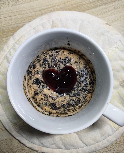 black sesame baked oats