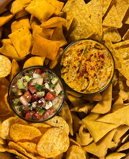 Super simple and fun Chips and Dip Platter 