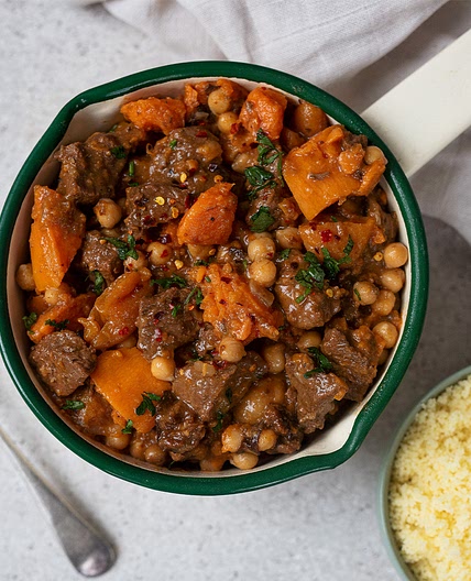 Moroccan beef and sweet potato stew