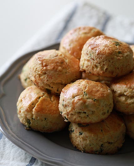 Cheddar and spring onion scones