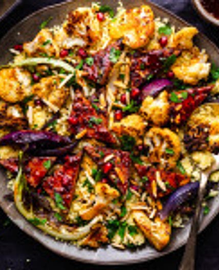 Harissa tofu salad