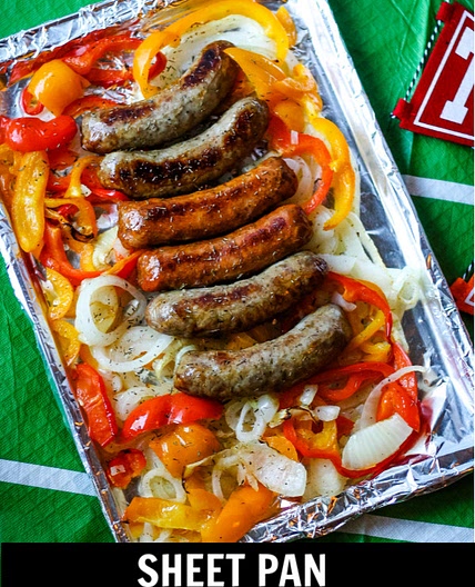 Sheet Pan Sausage and Peppers