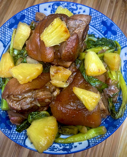 Pineapple Pork Adobo with Yu Choy 