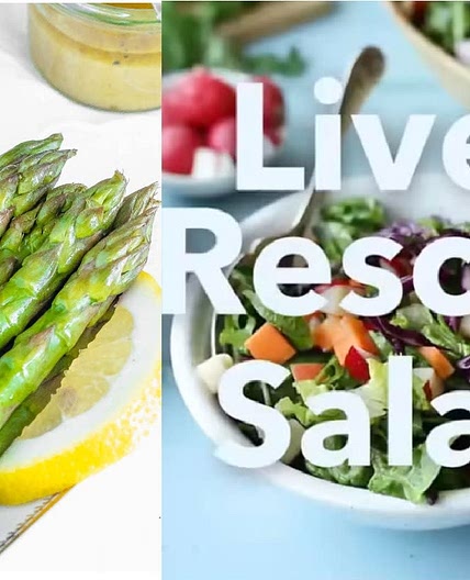 Steamed Asparagus + Liver rescue salad