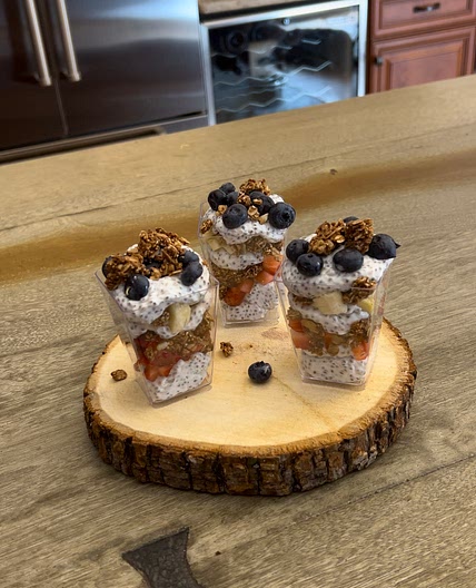 Chia pudding shooters