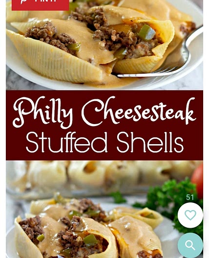 Philly cheesesteak stuffed shells