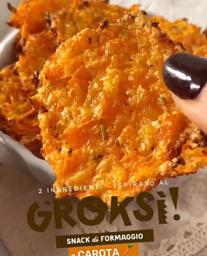 Patatine di carote e formaggio