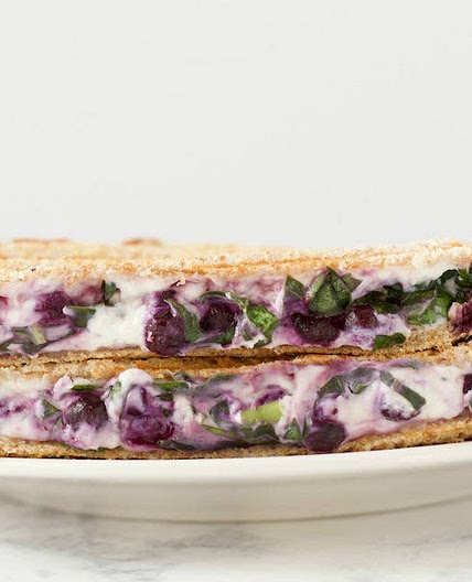 BLUEBERRY BASIL & GOAT CHEESE PANINI SANDWICH