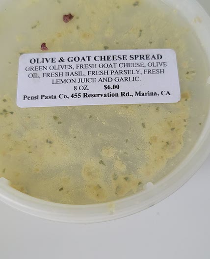 Green olive & goat cheese spread