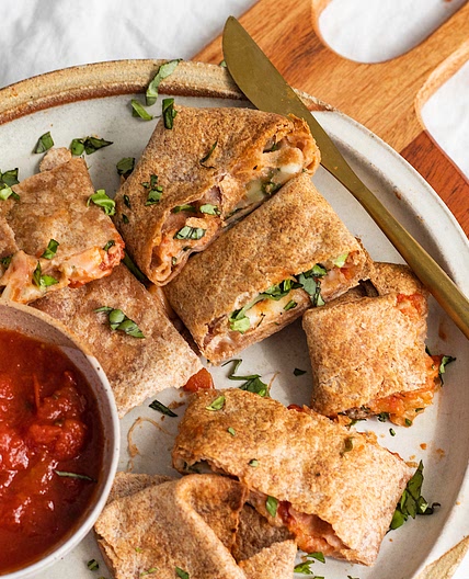 Healthy Air Fryer Tortilla Pizza Rolls