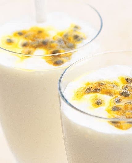 Banana milkshake with sea moss