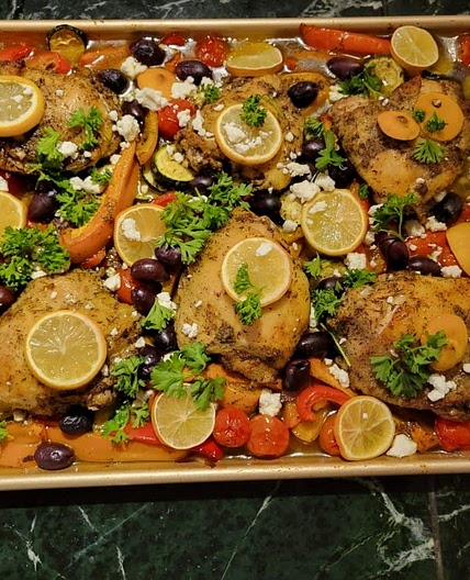Greek Chicken Sheet Pan Dinner