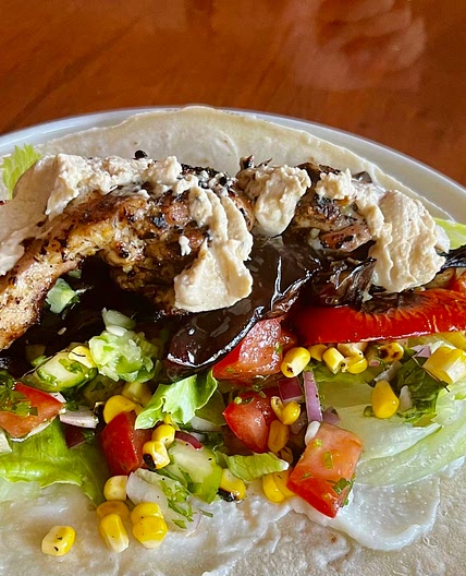 Middle Eastern Chicken Wraps