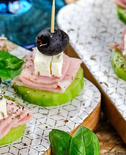 canapés de concombre