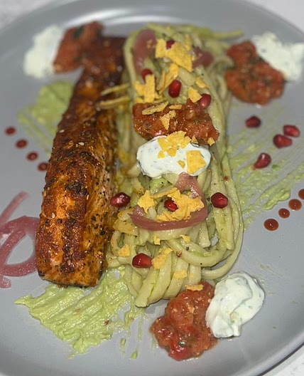 Taco salmon pasta 
