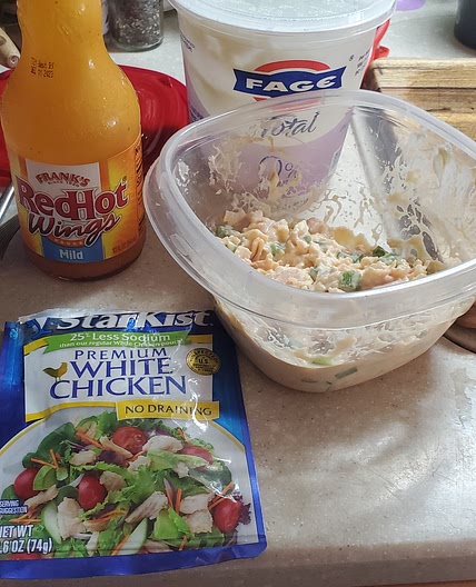Buffalo chicken salad wrap