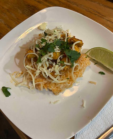 Mexican rice and chicken