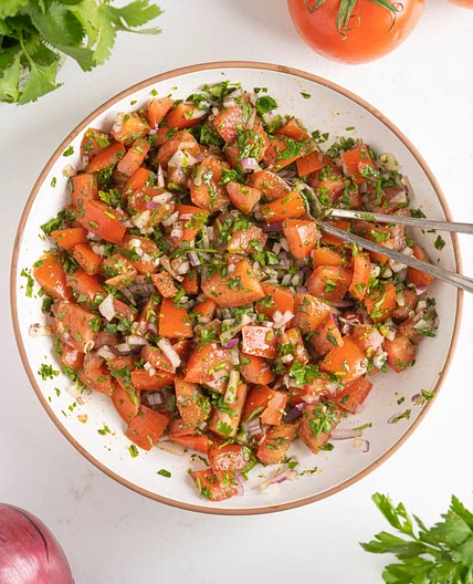 Classic Moroccan Tomato Side Salad