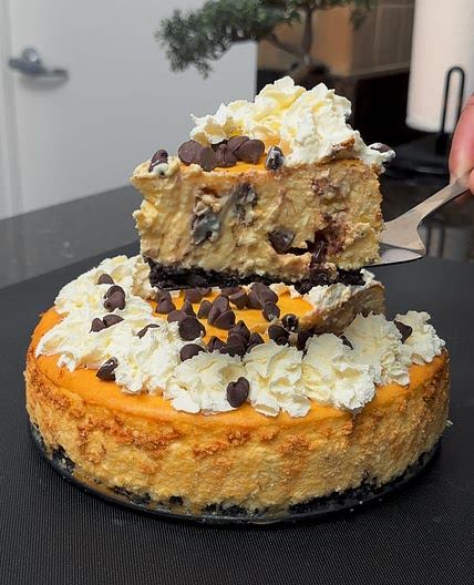 Air Fryer Chocolate Chip Cheesecake