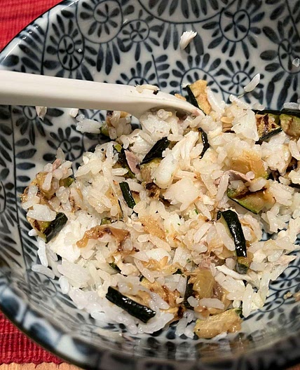 Fish rice salad for babies 