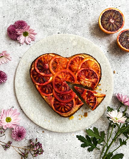 Upside Down Blood Orange Cake