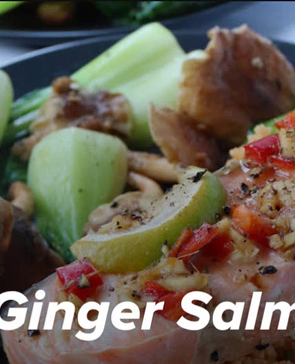 Sticky ginger salmon 