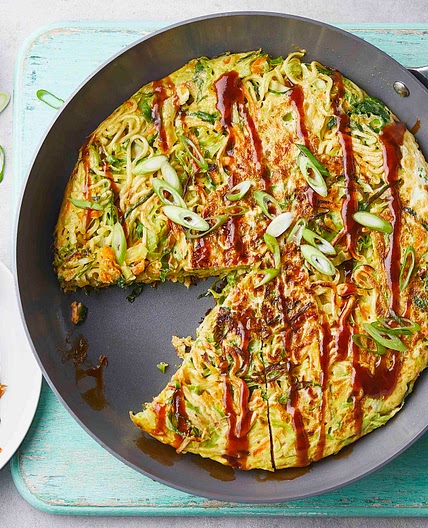 Vegetable noodle pancake
