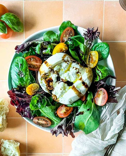 Burrata Salad with Balsamic Glaze