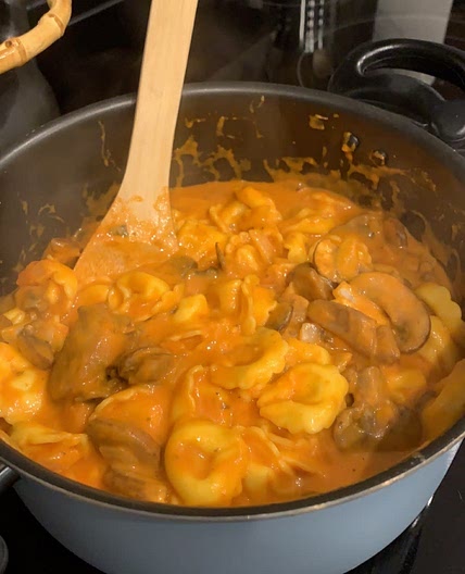 Mushroom Vodka Tortellini 