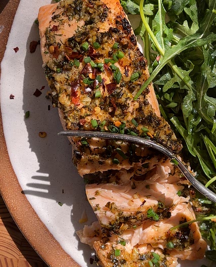 Garlic and Herb Air Fryer Salmon