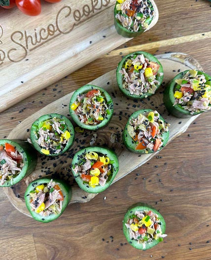 Tuna Cucumber bites 