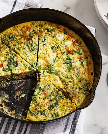 Green Frittata With Leeks, Kale and Parsley