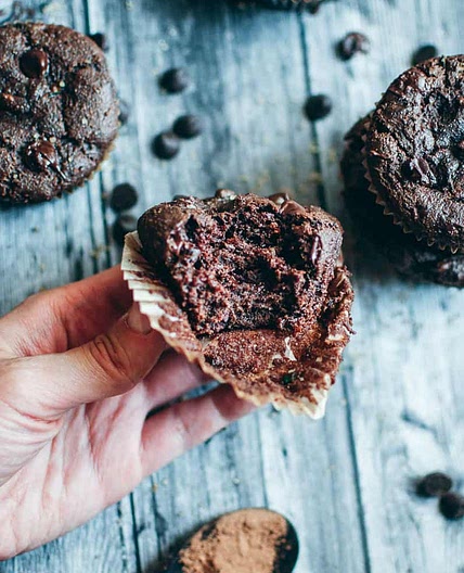 Gluten-Free Vegan Chocolate Zucchini Muffins