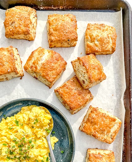 Gruyère Biscuits with Bacon and Chives
