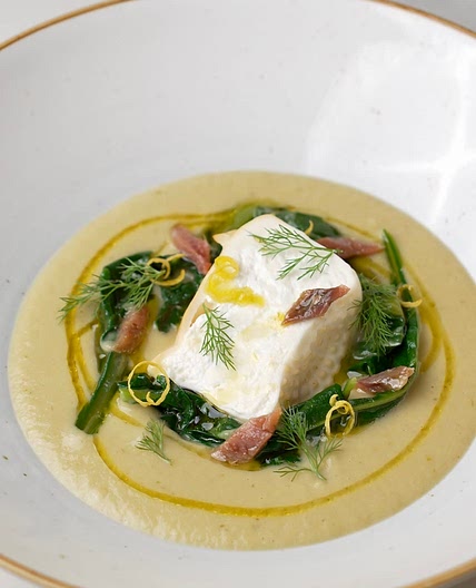 Leeks and cardoons veloutè with smoked burrata