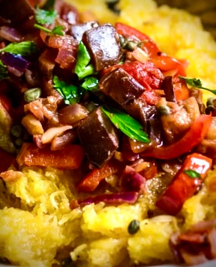Mutabbal Squash with Eggplant & Tomato 
